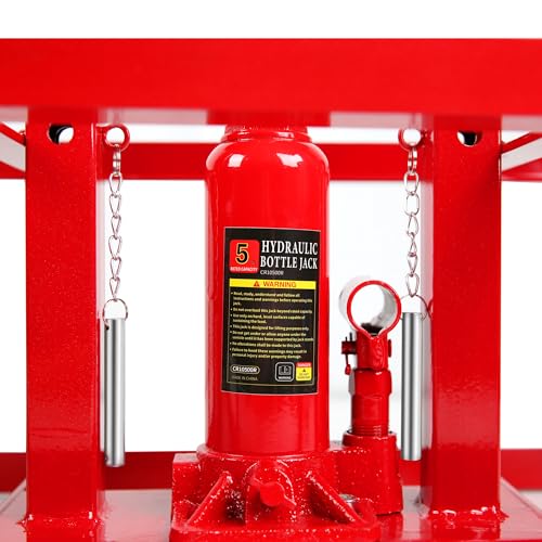 2 Pack Car Ramps 5T 10000lbs Car Ramps for Oil Changes Hydraulic Low Profile Car Lift Service Ramps Truck Trailer Portable Car Ramps for DIY Repair Stores Auto Beauty Stores,Red - size: Red