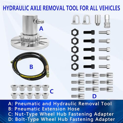 20 Ton Hydraulic Puller Set Half Shaft Removal Tool Wheel HUB Axle Puller Compatible with Land Rover Jaguar BMW VW Porsche Chrysler Buick Volvo Cadillac, etc.