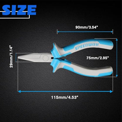 SPEEDWOX 4.5 Inch Flat Nose Pliers For Jewelry Making Smooth Jaw | Bracelet Bending Pliers Duck Bill Pliers Wire Bending Wrapping Forming Tools & DIY Projects Wire Straightening Item Gripping - style: 5" Flat Nose Plier