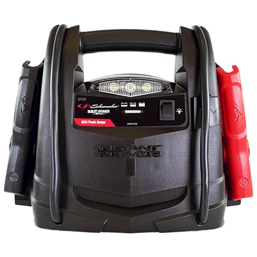 Schumacher Electric 600A Car Battery Jump Starter and Portable Power Station, 3-in-1 Solution, 12V DC Outlet, for 12V Power Sport, Automotive, and Marine Batteries, SJ1329 - style: 600 Peak Amps