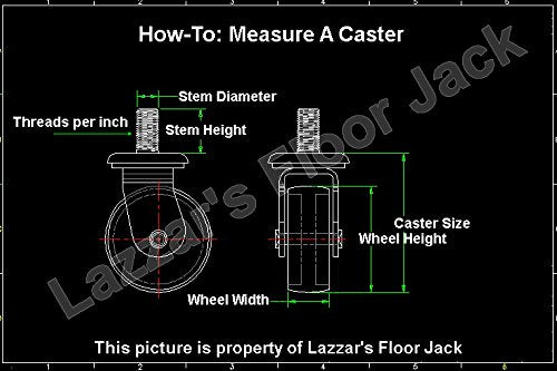 Aluminum Racing Caster for 3 Ton Floor Jack, Fits Many (1 Piece)