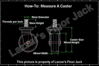 Aluminum Racing Caster for 3 Ton Floor Jack, Fits Many (1 Piece)