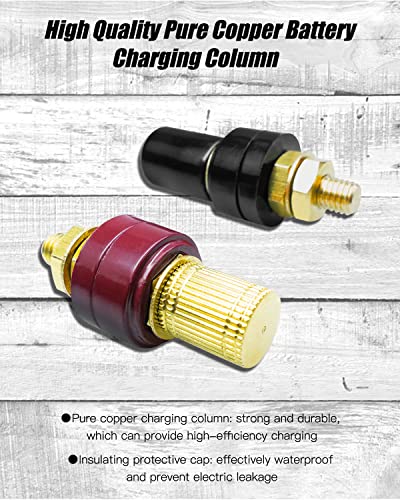 Battery Jump Post, Remote Battery Terminals Fit for Can Am X3 Polaris RZR 2 or 4 Seats UTV ATV Car Trucks RV Tractor Mower Diesel Boat, Battery Charging Posts with Cable and Mounting Bracket