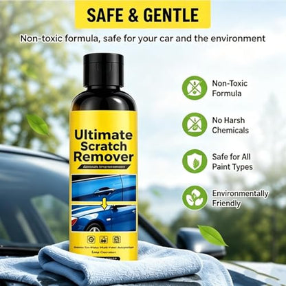 Car Scratch Remover Kit | 60 Second Quick Repair, All Paint Colors, Auto Polishing Compound, Remove Swirl Marks & Door Edge Scratches