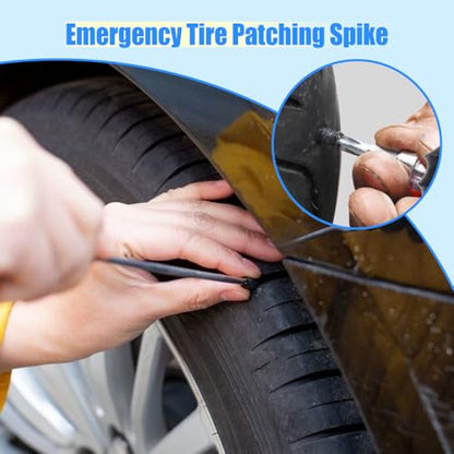 Tire Repair Nails Kit with 2 Sizes, Screw in Tire Repair Plugs with Box and Screwdriver, Fast Self-Service Tire Repair Tools (60 Pcs) - color: 60 pcs
