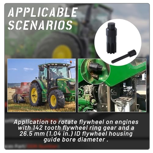 Engine Turning Tool &Timing Pin Kit Compatible with John Deere 3179, 4239, 6359, 4276, 6414, 3029, 4039, 4045, 6059, 6068, and 6619 Engines - Jde83 Jde81-4(Timing Lock PIN)
