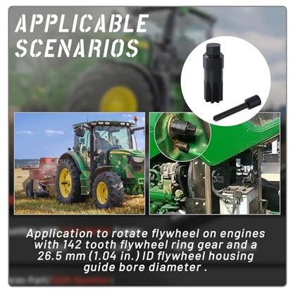 Engine Turning Tool &Timing Pin Kit Compatible with John Deere 3179, 4239, 6359, 4276, 6414, 3029, 4039, 4045, 6059, 6068, and 6619 Engines - Jde83 Jde81-4(Timing Lock PIN)