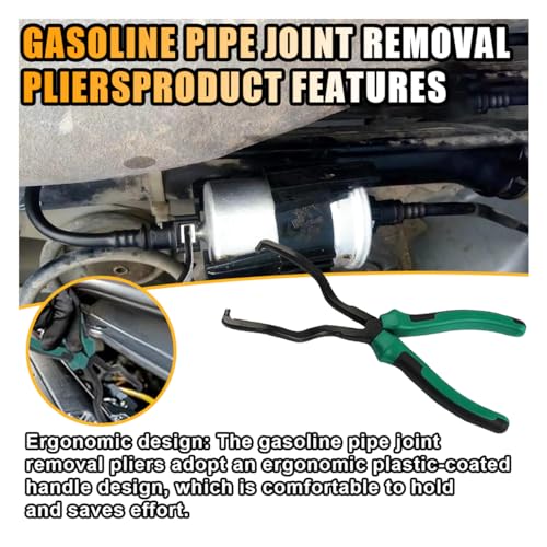 smilfuy Fuel Line Plier, Quick Disconnect Release Removal Tool, Petrol Hose Pipe Clamp Clip with Handle, Universal Fuel Line Clip Removal Plier, Pipe Clip Repair Tool for Most Cars (Green) - color: Green
