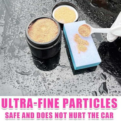 Cerium Oxide Glass Polishing Powder | Car Glass Oil Film Cleaner | Multifunctional Scratch Remover Window Repair Tool with Polishing Pad, Removes Wiper Marks, Swirls, and Water Spots - color: 30G+ sponge wipe