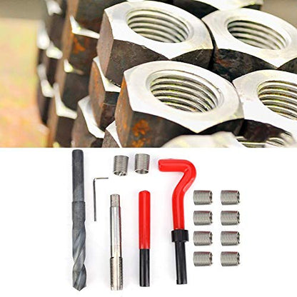 YWBL-WH 15 Pcs Stainless Steel M14x1.5 Thread Inserts Female Thread Repairing Assortment Kit