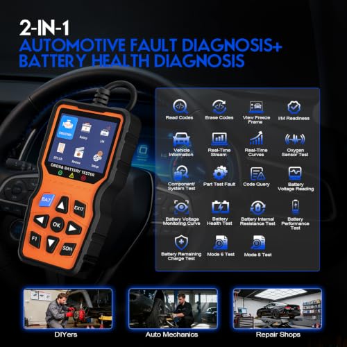 RDOVBIM OBD2 Car Diagnostic Tool for Hyundai Tucson Check Engine Fault Code Reader Bluetooth 5.1 Scanner, Full System ABS SRS TPMS Detector, Works with iOS & Android Devices