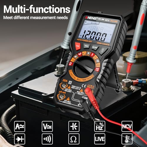 ANENG Multimeter,TRMS 20000 Count Magnetic High Resolution Digital Tester | Auto Ranging MAX/MIN Voltmeter Measures AC/DC Voltage,Current,Resistance,Capacitance, NCV,Data Hold Amp for Automotive - style: 20000 Counts(Combination Kit)