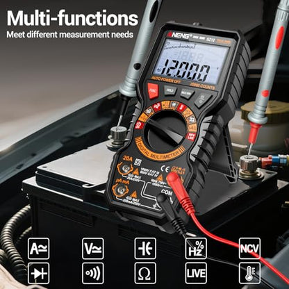 ANENG Multimeter,TRMS 20000 Count Magnetic High Resolution Digital Tester | Auto Ranging MAX/MIN Voltmeter Measures AC/DC Voltage,Current,Resistance,Capacitance, NCV,Data Hold Amp for Automotive - style: 20000 Counts(Combination Kit)