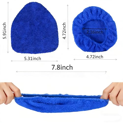 Car Care Microfiber Cloths for Windshield Cleaner,7 PCS Microfiber Cloths for Inside Windshield Cleaning Tool Pads,Clean Replacement Accessories (Blue) - color: Blue
