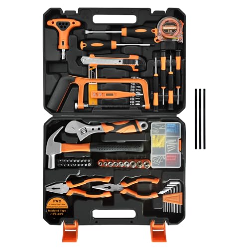 Tool Set,182-Piece Home Repair Tool Kit for Men Women College Students,Household Basic Hand Tool Sets with Case for Home Maintenance,Dorm Essentials and DIY Projects - size: 182 pcs