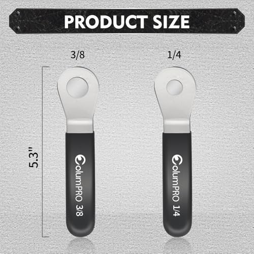 2PCS Low Profile Socket Lever, 1/4”, and 3/8” Drive Breaker Bar, Extra Low Profile Stubby Wrenches Set, Non-Ratcheting, Great for Boats, RV, Off Road Vehicle - style: 2PCS