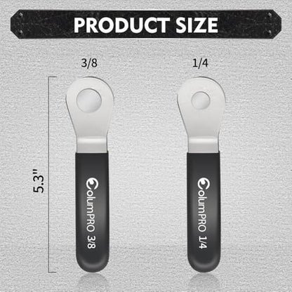 2PCS Low Profile Socket Lever, 1/4”, and 3/8” Drive Breaker Bar, Extra Low Profile Stubby Wrenches Set, Non-Ratcheting, Great for Boats, RV, Off Road Vehicle - style: 2PCS