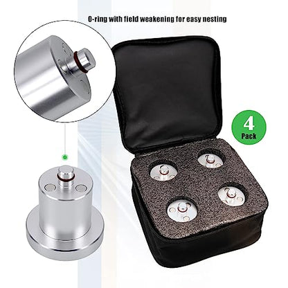RULLINE Jack Lifting Jack Pad Lift Point Adapter with Magnetic and Easy to Hold on Corner Compatible with Rivian R1T R1S -4 Pack with Storage Aluminum - style: Basic Magnetic