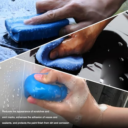 4 PCS Car Clay Bar, 100g No Scratch Premium Grade Auto Detailing Claybar Cleaner Kit, Damage Free Magic Clay Bars for Vehicle Paint Surface Glass, Car Accessories