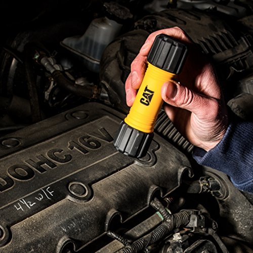 Cat CTRACK 200 Lumen High Power LED Flashlight with Weather Resistant Power Switch Cover(Black/Yellow)