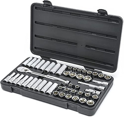 GEARWRENCH 49 Pc. 1/2" Drive 6 Pt. Socket Set, Standard/Deep, SAE/Metric - 80700D - style: 49 piece - 6 point