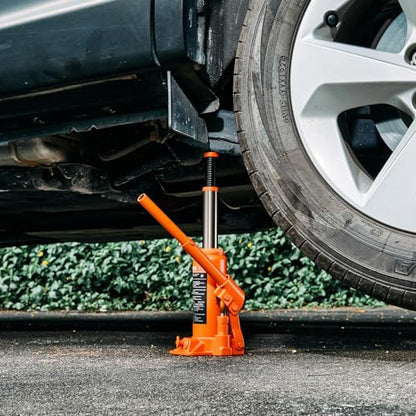 VEVOR Hydraulic Bottle Jack, 6 Ton (13227.6 lbs) Capacity, 7.7-14.8 Inch Lifting Range, Heavy Duty Welded Bottle Jack for Car, SUV, Pickup, Auto Repair, House Lift and Agricultural Equipment, Orange - size: 6T