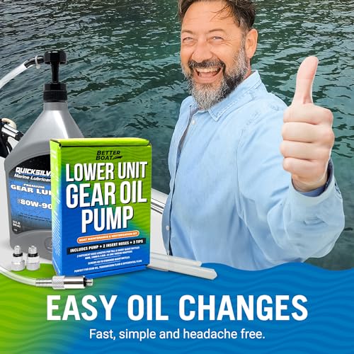 Lower Unit Gear Oil Pump, Quart Bottle Lube Transfer, Marine Transmission Fluid, Rear Differential Service, Boat Winterizing Kit