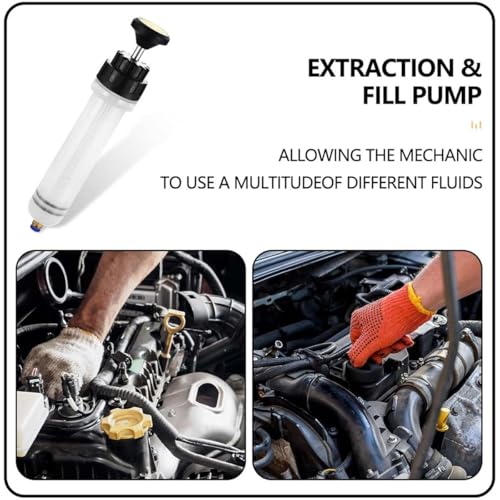 200cc Fluid Extractor, Extraction&Fill Pump,Fluid Syringe Pump Manual Suction Vacuum Fuel Car Transfer