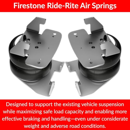 TrendsAuto Firestone Airide Ride-Rite Rear Air Spring Kit with Air Command Single Wireless App & Remote Standard Compressor fits 2010 2026 Ram 3500HD Cab Chassis with 0" Lift | TrendsAuto Decal - size: Single Path