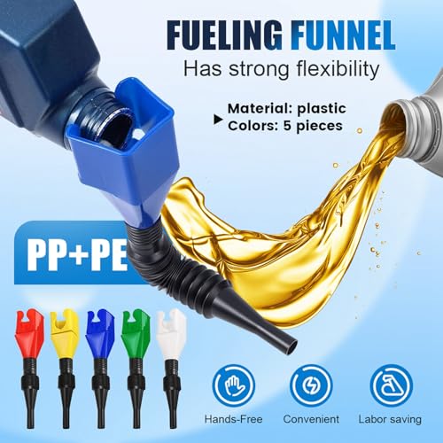 Oil Funnels for Automotive Use, 2025 Upgraded Universal Household Folding Buckle Funnel, Universal Wide Mouth Funnel, Easy to Carry Wide Mouth Flexible for Car Motorcycle (1 Pack) - color: 1 Pack