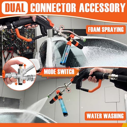 RIDGE WASHER Mini Foam Cannon Gun with Dual Connector, 100 ML | No Dilution Required, 1/4" Quick Connect, 4000 PSI - size: 100 ML