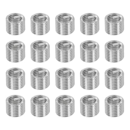 HARFINGTON 20pcs Wire Thread Repair Inserts M8 x 1.25 x 1.5D (12mm) Metric 304H Stainless Steel Helical Coiled Wire Screw Threaded Sleeve Sheath for Automotive Repairs - size: M8 x 1.25 x 1.5D