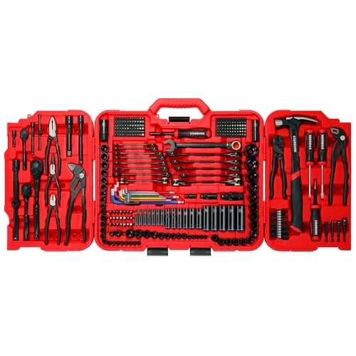 STARWORK TRUE MECHANIC 306-Piece Mechanics Tool Set and Socket Set, Comprehensive Tool Kit, Automotive Repair Tool Set, 【Pliers Wrench】, Professional