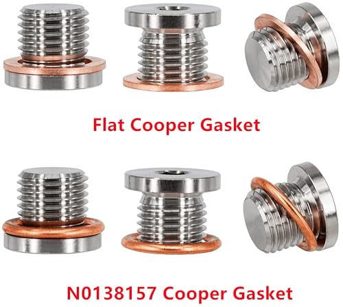 3PCS Stainless Steel Oil Drain Plug Fit for 06-21 Audi A3 A4 A5 A6 A7 Q3 Q5 Q7 TT, 09-11 VW CC GTI Jetta Passat, Replace N91167901, N0160276 With Washer N0138157