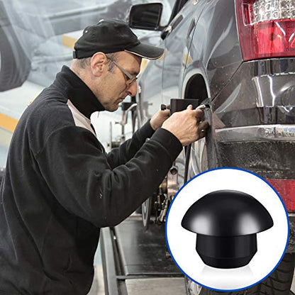 Zonon 25 Pcs Hydraulic Bottle Jack Oil Filler Plug Rubber 8mm Flat-Head Floor Rubber Filler Bung for Oil Reservoir Hole Horizontal Hydraulic Top Pressure Rod Black Accessories