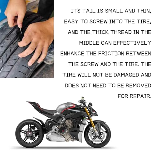 60PCS Tire Plug Kit Car Tire Repair Rubber Nail Kit Tires Repair Screws Self-Service Spiral Vacuum Rubber Fast Puncture Repairing Screw Tires Plugs Mending Nail Tools for Car Truck Motorcycle - size: 60PCS