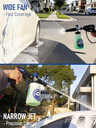 MEKOH Foam Cannon for Pressure Washer, Thick Snow Car Wash Foam Gun with 1.1mm Orifice & 1/4" Quick Connect, Pressure Washer Soap Cannon Attachment for Auto Detailing, Big Mouth Foam Blaster, 4000 PSI - size: 1.1mm