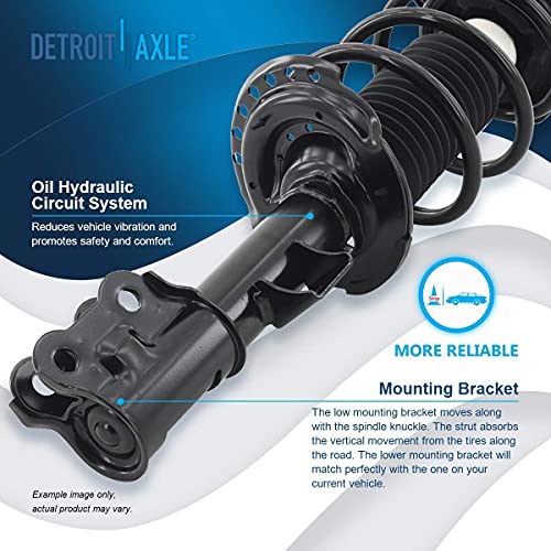 Detroit Axle - 6pc Front Struts Shocks Kit for 2011-2016 Hyundai Elantra | 2012 2013 2014 2015 Struts with Coil Spring Assembly Sway Bar End Links Rear Shock Absorbers Replacement Suspension - size: 6AQS47408/ strut shock sway kit
