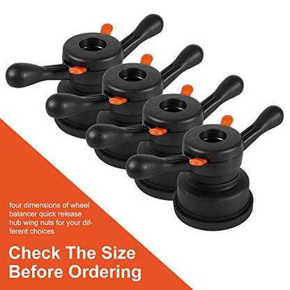 Wheel Balancer Tire Change Tool, 40mm/ 38mm/ 36mm Wheel Balancer Quick Release Wing Nut & Pressure Cup Hub Shaft Nut (Thread Diam. 40mm, Pitch 4mm) - size: Thread Diam. 40mm, Pitch 4mm