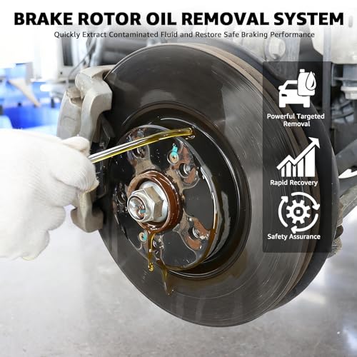 BESTOOL 6L Pneumatic Oil Extractor Pump, Stainless Steel Automotive Fluid Evacuator for Engine Oil, Brake Fluid & Brake Rotor Surface Oil, Oil & Brake Fluid Change Tool with 79" and 8" Hoses