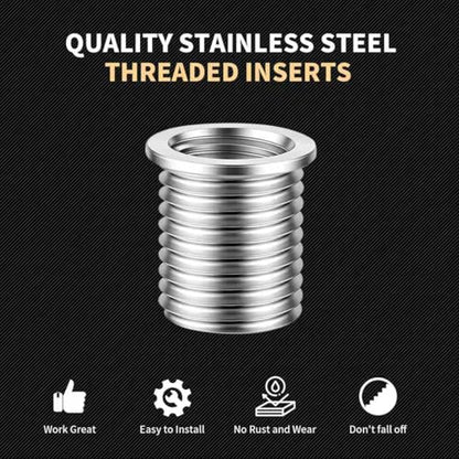 M8x1.25 Thread Repair Kit with 11.7mm Insert HSS Drill, Tap, Counterbore, Installation Driver,Stainless Steel Insert M8x1.25x11.7mmx10pcs - size: M8x1.25x11.7mm Thread Repair Kit