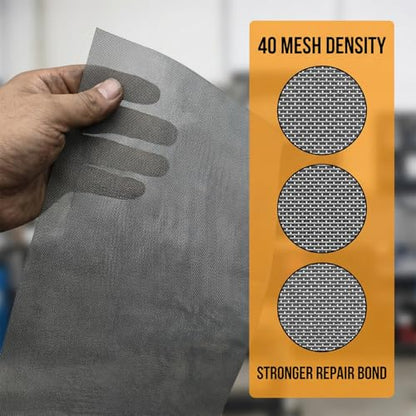 10PCS Car Welding Mesh, 1.97 x 5.91" Plastic Reinforcing Stainless Steel Thermoplastic Repair Wire Mesh Screen, Auto Bumper Repairing Plastic Wire Welding Kit, Universal for Vehicles - size: 1.97 x 5.91"