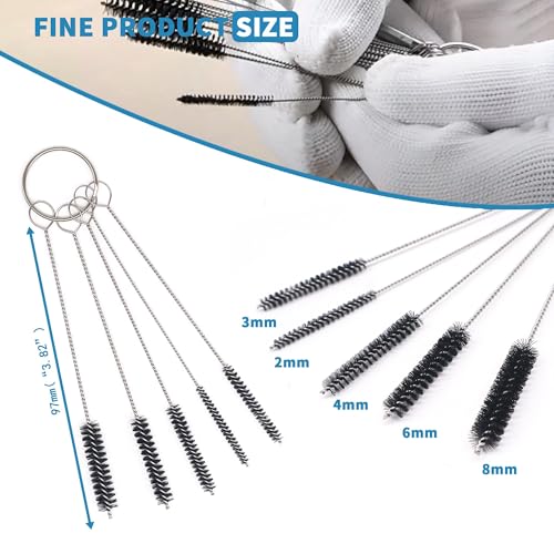 Carburetors Carbon Dirt Jet Remove Cleaner, 20 Cleaning Needles + 10 Nylon Brushes Tool Kit, Compatible with Motorcycle ATV Moped Welder Carb Chainsaw Spray Guns - size: 20 Cleaning Needles