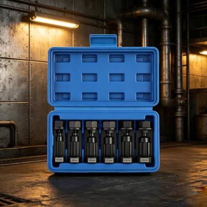 6 Pieces Strut Nut Removal Tool Wear Resistant Shock Absorber Nut Socket Set Black Oxide Finish Strut Installation Removal Kit