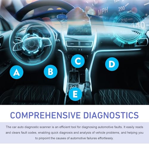 OBD2 Scanner, ELM327 V2.1 Bluetooth Diagnostic Tool, Universal Car Code Reader for Android iOS, Real-time Vehicle Data Monitor (Blue)