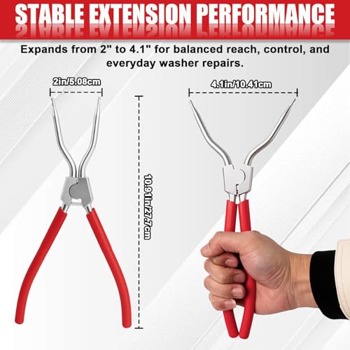 383EER4001A Spring Expansion Tool Compatible with LG Washing Machine | Washer Inner/Outer Tub Spring Removal Tool Replacement, Spreads to 4.1" - color: Red(2" to 4.1")