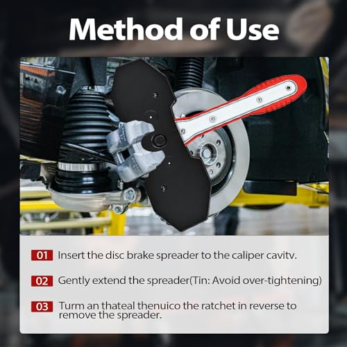 Fernweh Brake Caliper Compression Tool with 360 Swing Ratchets Adjustable | Brake Pad Spreader For Single Twin Quad Sextuplet Piston Disc Brake Caliper Repair