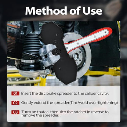 Fernweh Brake Caliper Compression Tool with 360 Swing Ratchets Adjustable | Brake Pad Spreader For Single Twin Quad Sextuplet Piston Disc Brake Caliper Repair