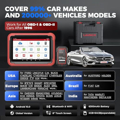 Launch X431 PROS V 5.0 2026 Bidirectional Scan Tool with Blueto0th Coding | 2 Years F-Ree Updates, ECU Code, 38+ Reset, CANFD, FCA AutoAuth, Launch Scanner with Wireless Connector for All Cars