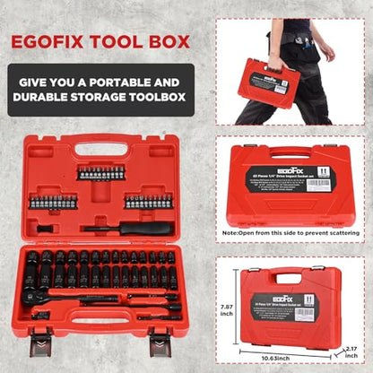 1/4" Ratchet Wrench Socket Set 65 Piece, Metric Shallow Socket (4-15mm) and Deep (4-15mm), with 72-Teeth Ratchet, Screwdriver Bit Set, Small Tool Kit for Home Use and Automotive Repair - style: 1/4-65PCS
